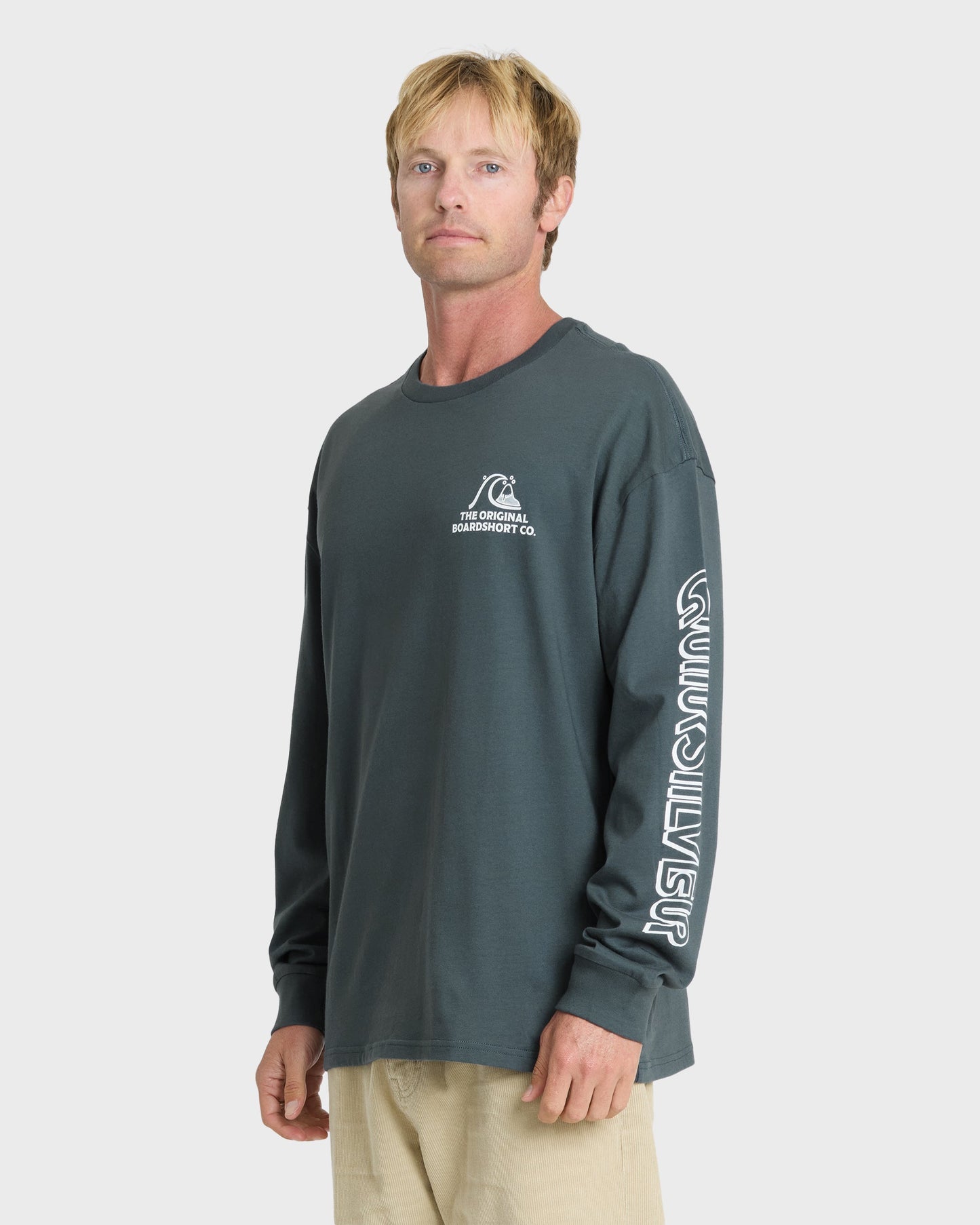 OG Boardshort Co Long Sleeve Knit T-Shirt - Dark Slate