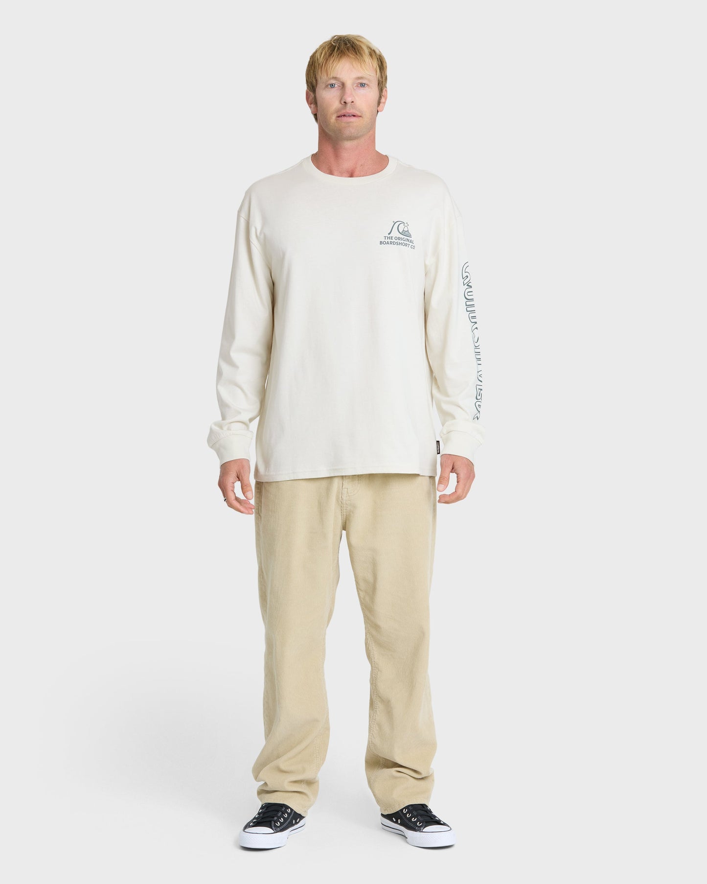OG Boardshort Co Long Sleeve Knit T-Shirt - Silver Birch