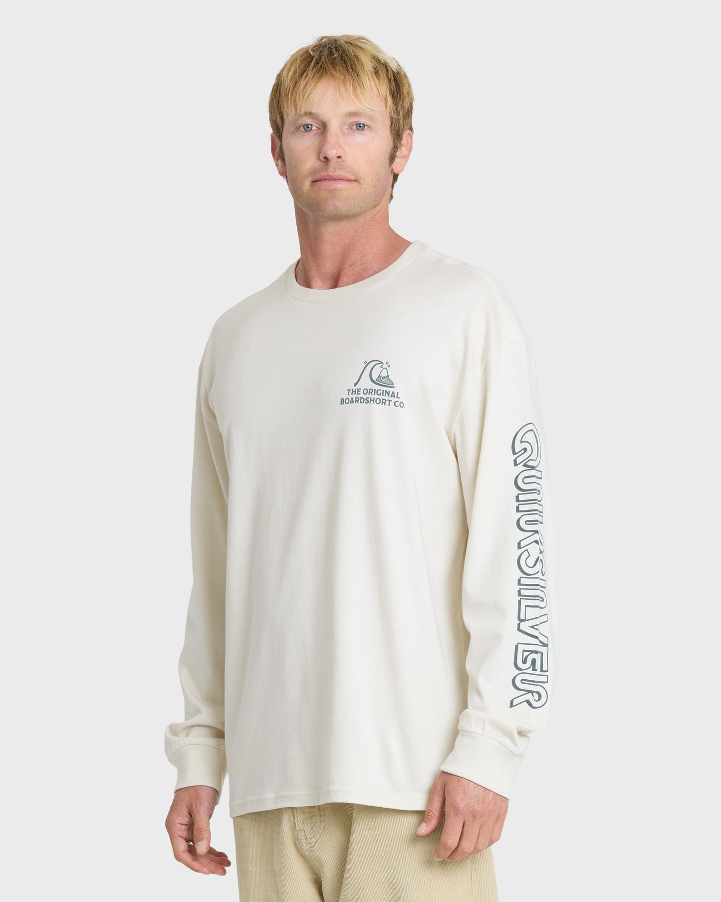 OG Boardshort Co Long Sleeve Knit T-Shirt - Silver Birch