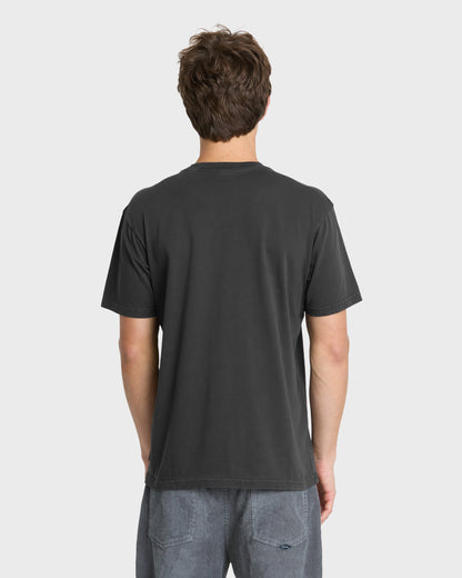 Gorb Band Pigment Dye Short Sleeve Cotton T-Shirt - Phantom