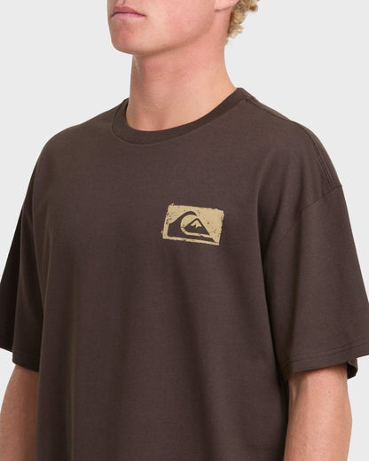 Young Guns Impaired Embellishment Short Sleeve Cotton T-Shirt - Java