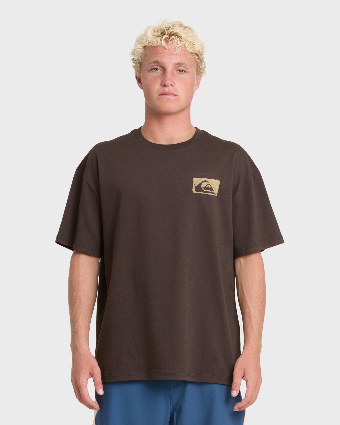 Young Guns Impaired Embellishment Short Sleeve Cotton T-Shirt - Java