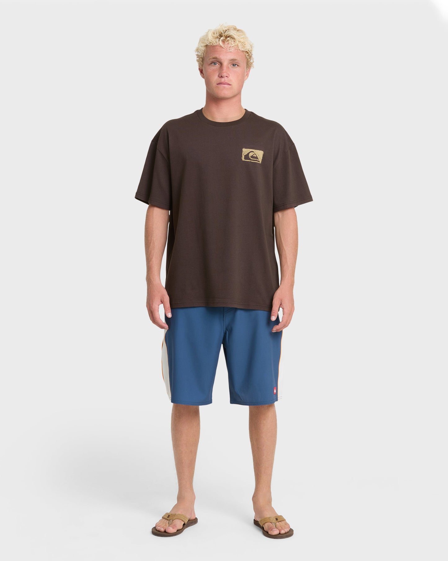 Young Guns Impaired Embellishment Short Sleeve Cotton T-Shirt - Java