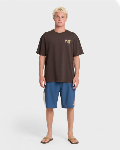 Young Guns Impaired Embellishment Short Sleeve Cotton T-Shirt - Java