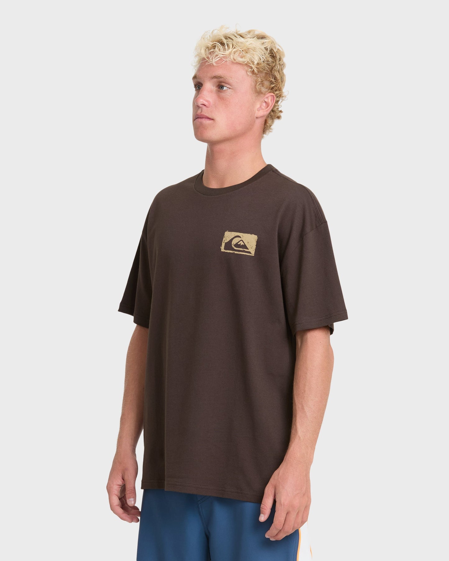 Young Guns Impaired Embellishment Short Sleeve Cotton T-Shirt - Java