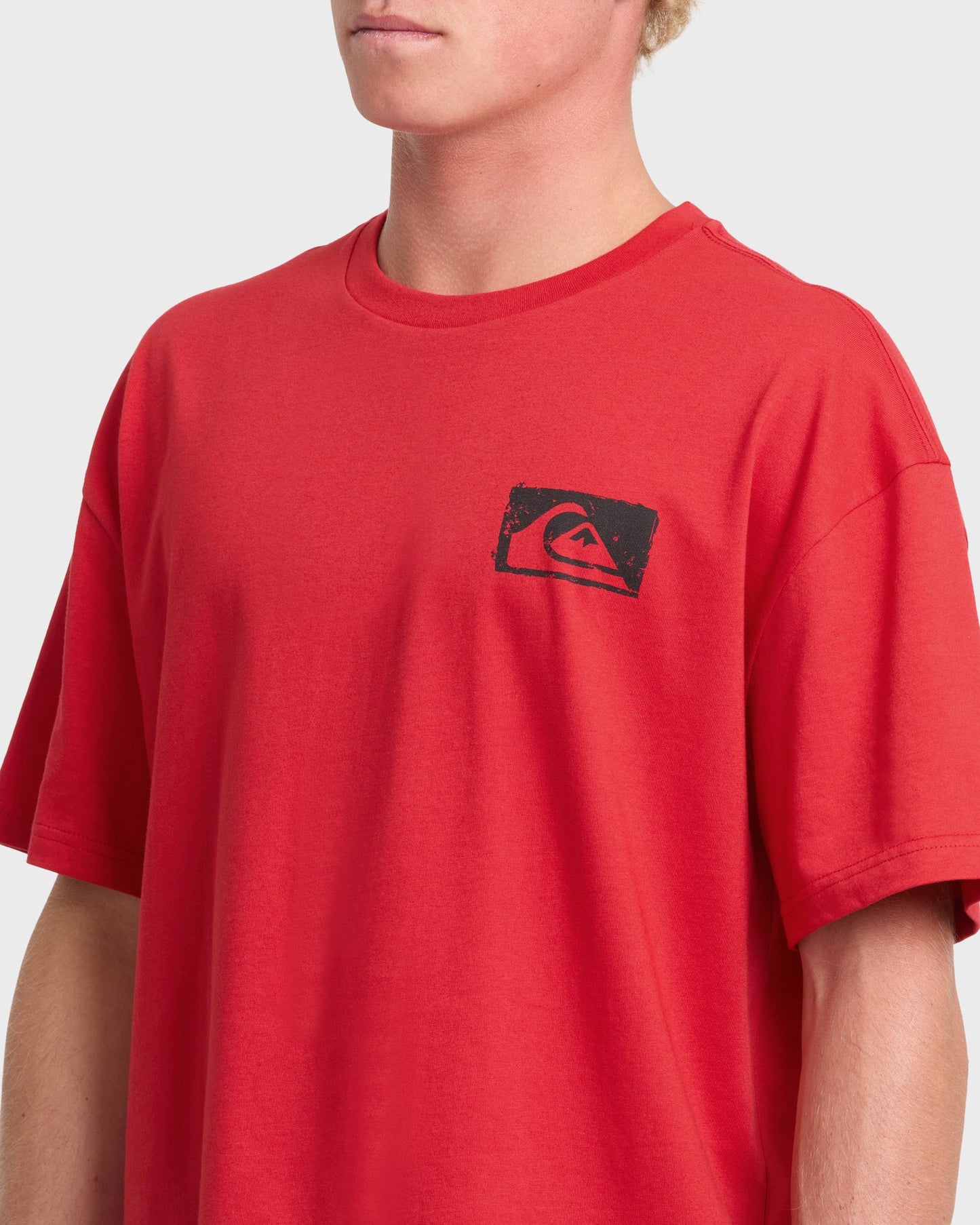 Young Guns Impaired Embellishment Short Sleeve Cotton T-Shirt - Salsa