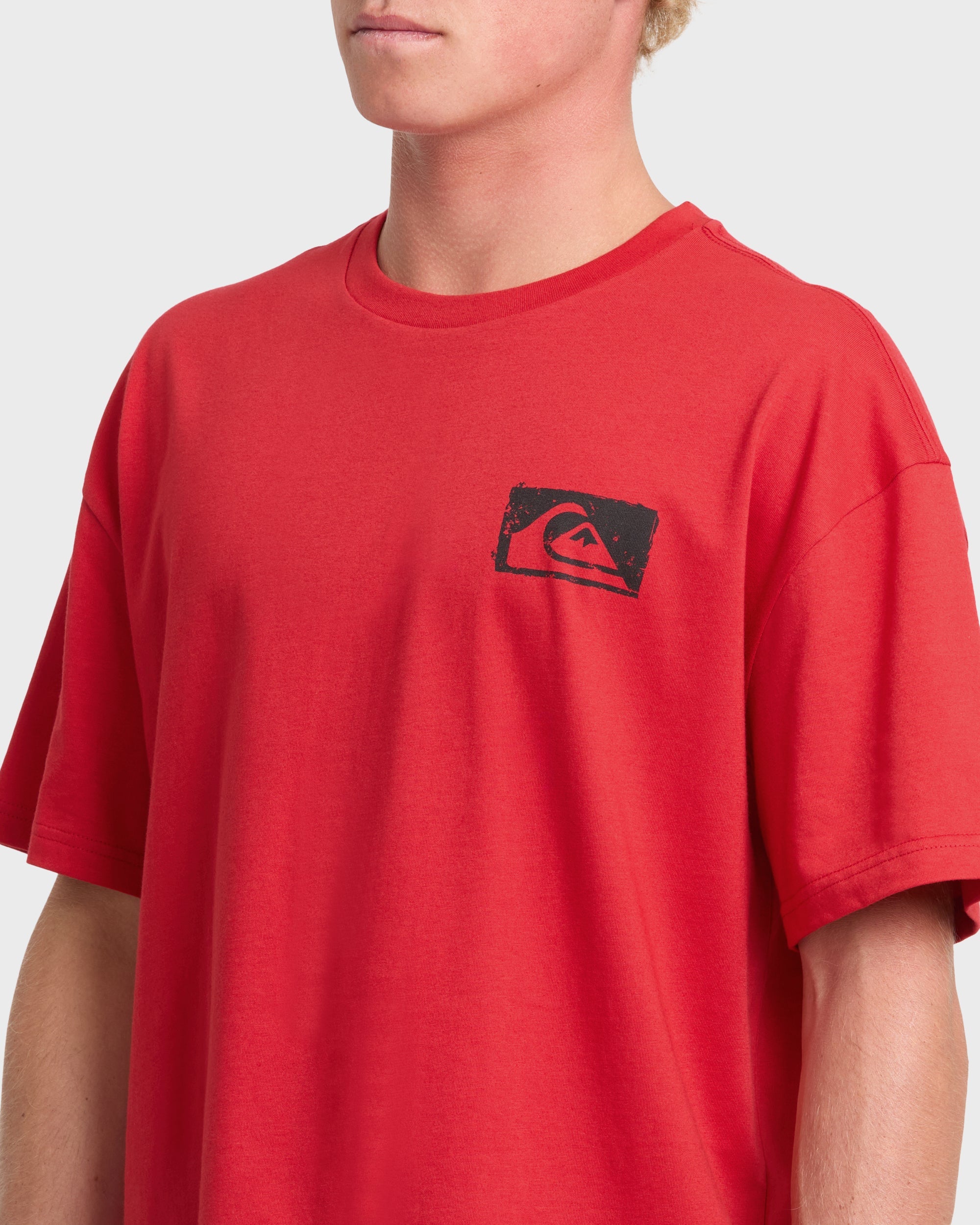 Young Guns Impaired Embellishment Short Sleeve Cotton T-Shirt - Salsa