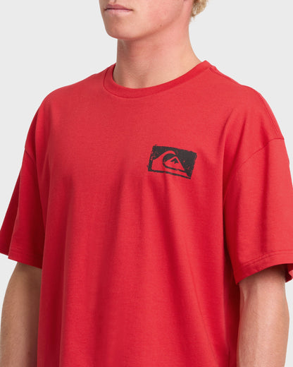 Young Guns Impaired Embellishment Short Sleeve Cotton T-Shirt - Salsa