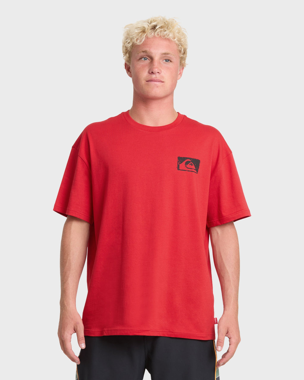 Young Guns Impaired Embellishment Short Sleeve Cotton T-Shirt - Salsa