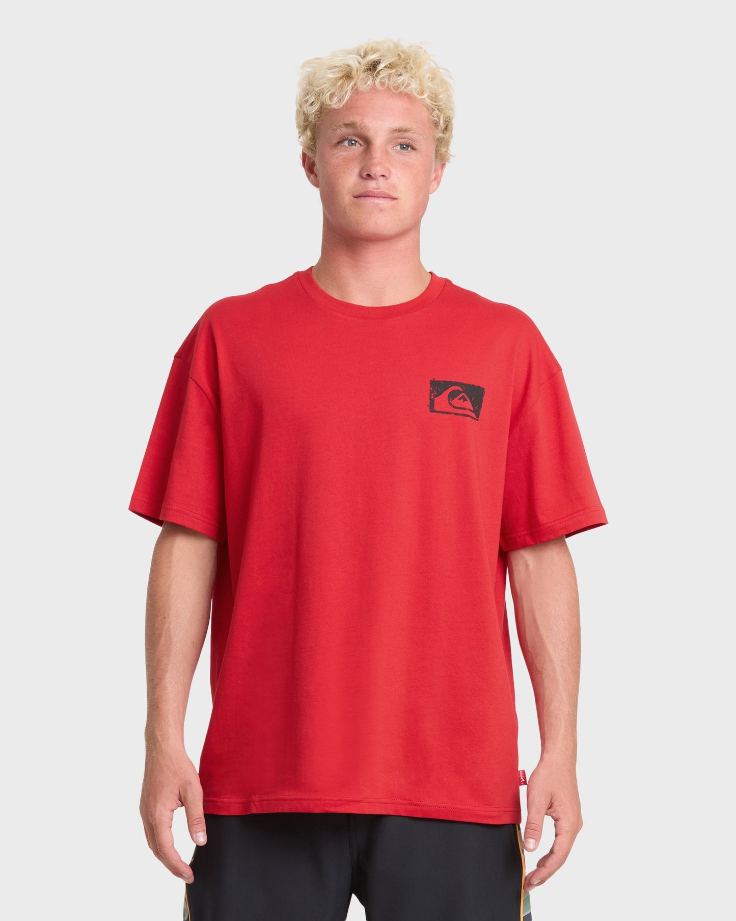 Young Guns Impaired Embellishment Short Sleeve Cotton T-Shirt - Salsa