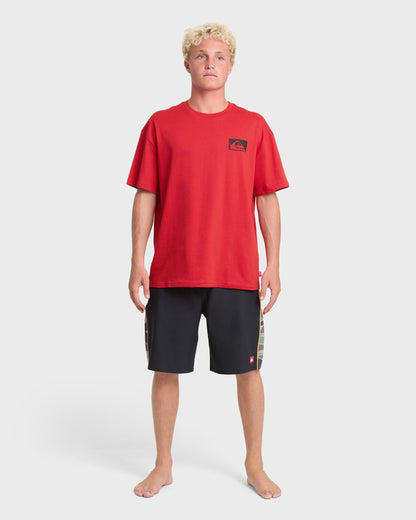 Young Guns Impaired Embellishment Short Sleeve Cotton T-Shirt - Salsa