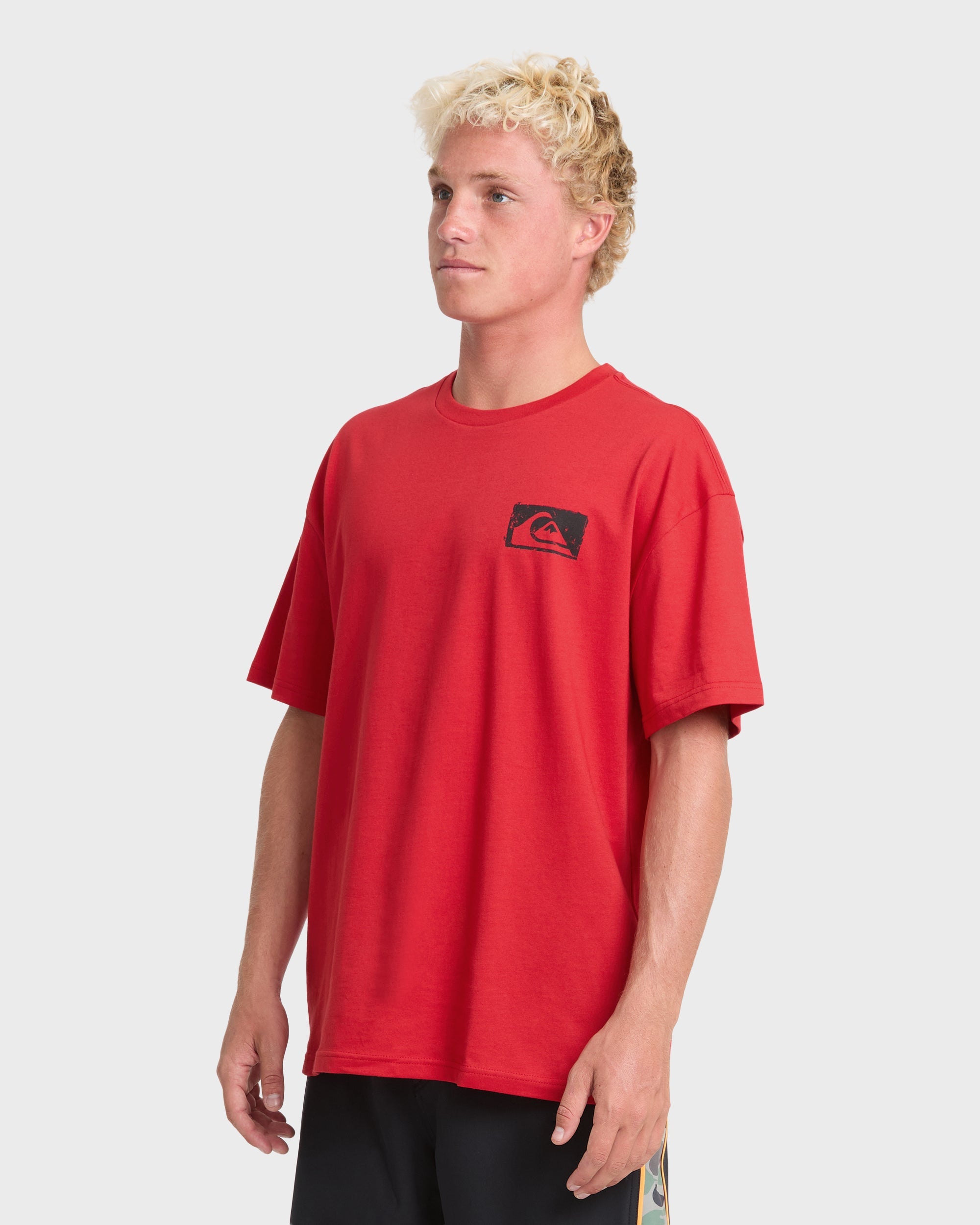 Young Guns Impaired Embellishment Short Sleeve Cotton T-Shirt - Salsa