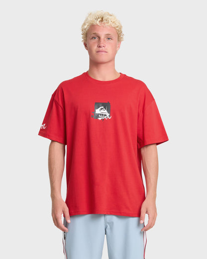 Young Guns Echo Short Sleeve Knit T-Shirt - Salsa