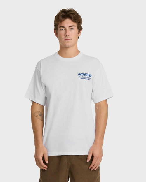 Waterman Roadside Service Classic Short Sleeve Knit T-Shirt - White