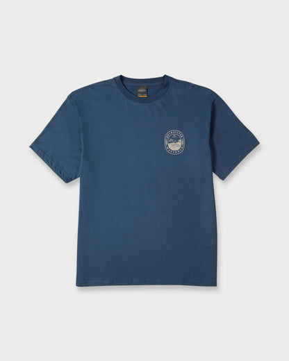 Waterman Worries Out Short Sleeve Cotton T-Shirt - Dark Denim