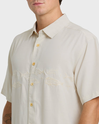 Waterman Offshore Short Sleeve Woven Shirt - Moonbeam