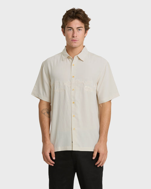 Waterman Offshore Short Sleeve Woven Shirt - Moonbeam