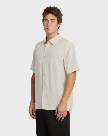 Waterman Offshore Short Sleeve Woven Shirt - Moonbeam