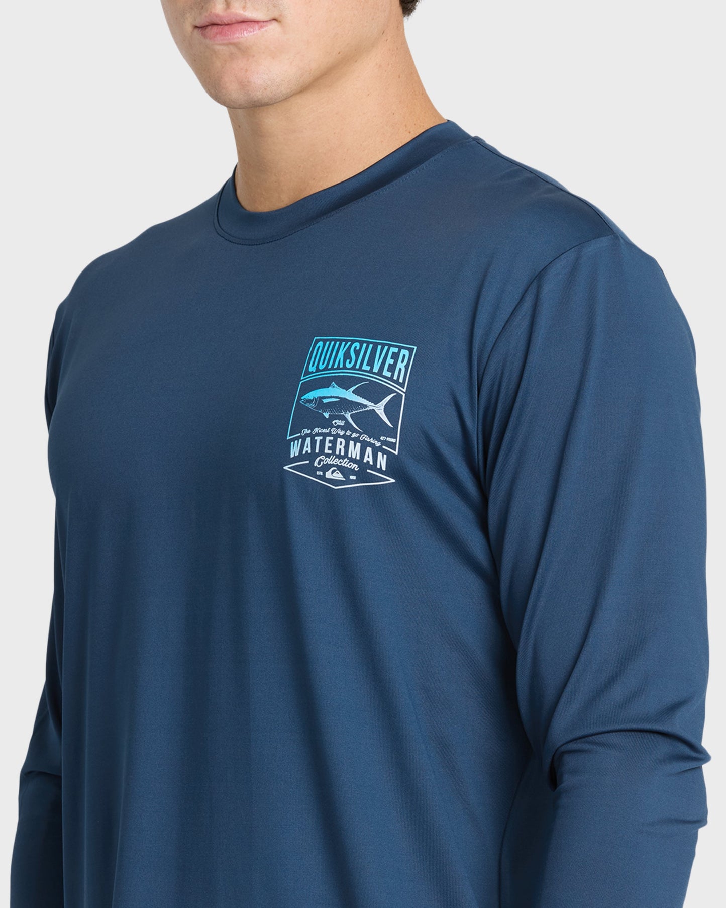 Waterman Gradient Tuna Long Sleeve Surf Tee - Dark Denim