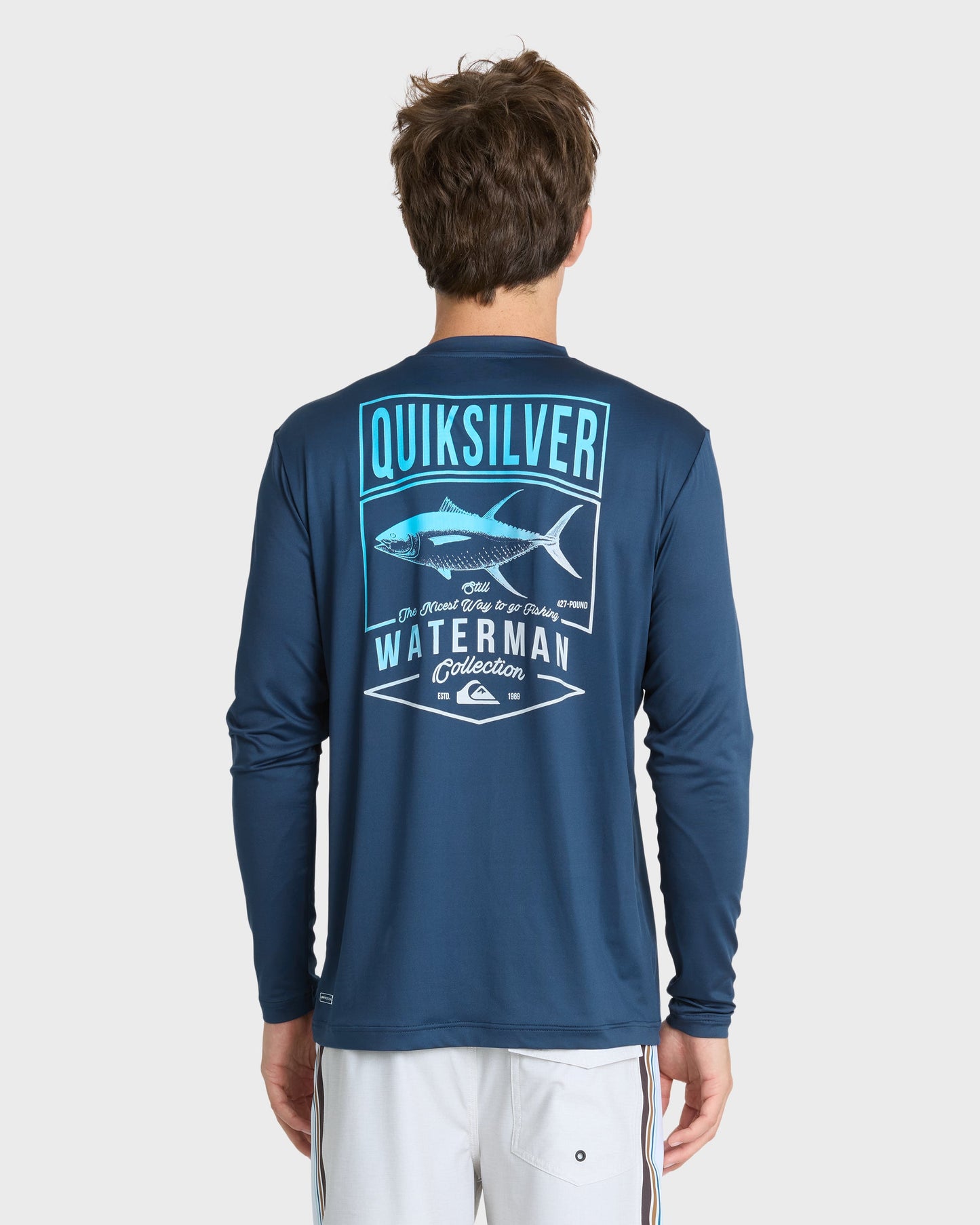 Waterman Gradient Tuna Long Sleeve Surf Tee - Dark Denim