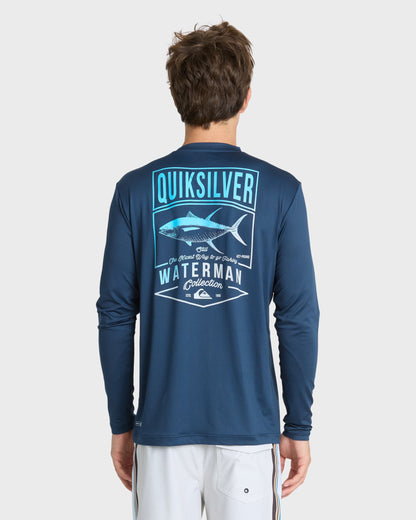Waterman Gradient Tuna Long Sleeve Surf Tee - Dark Denim