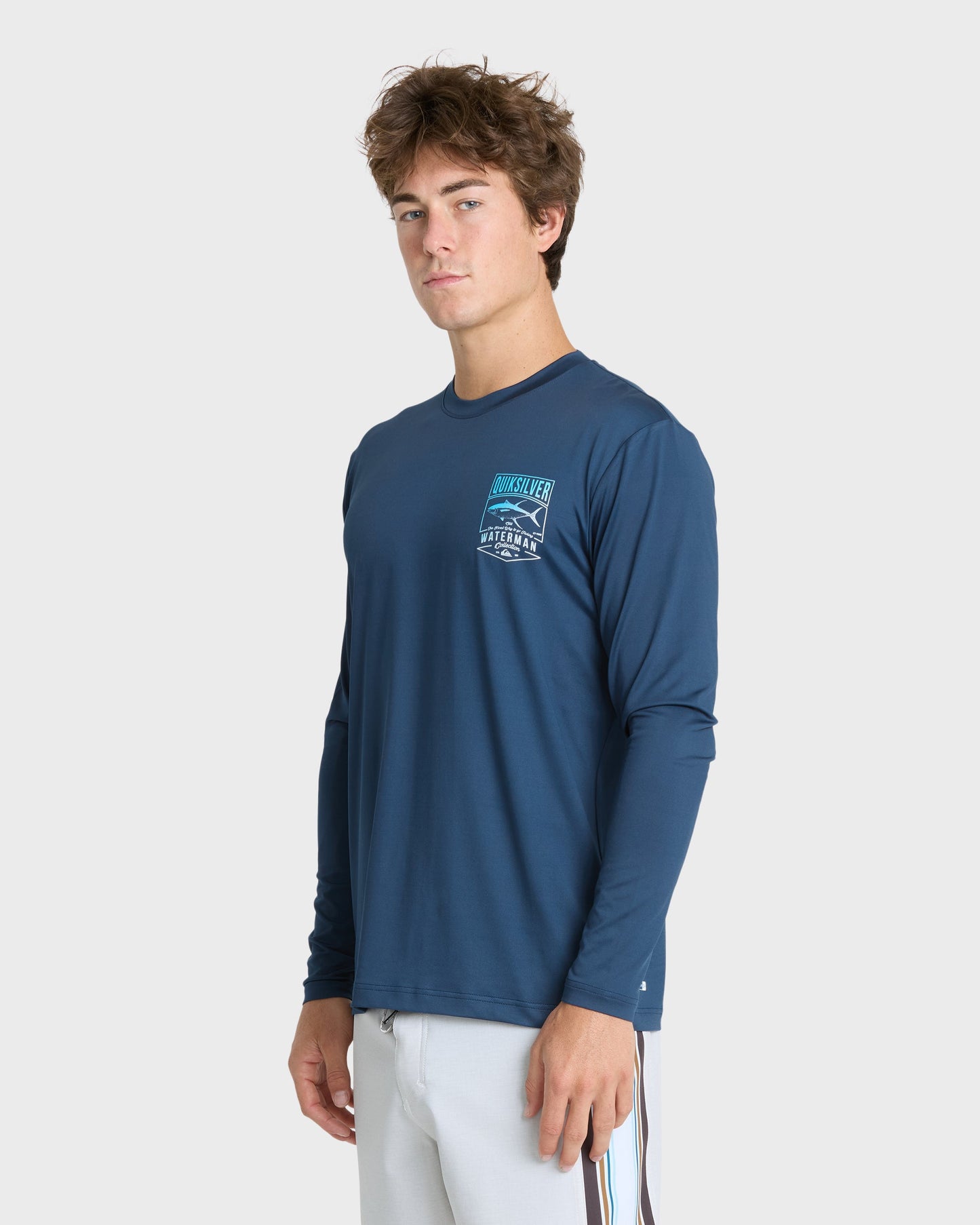 Waterman Gradient Tuna Long Sleeve Surf Tee - Dark Denim