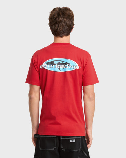 Chrome English Short Sleeve Knit T-Shirt - Salsa