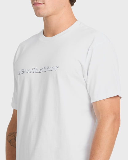 Chrome English Short Sleeve Knit T-Shirt - White