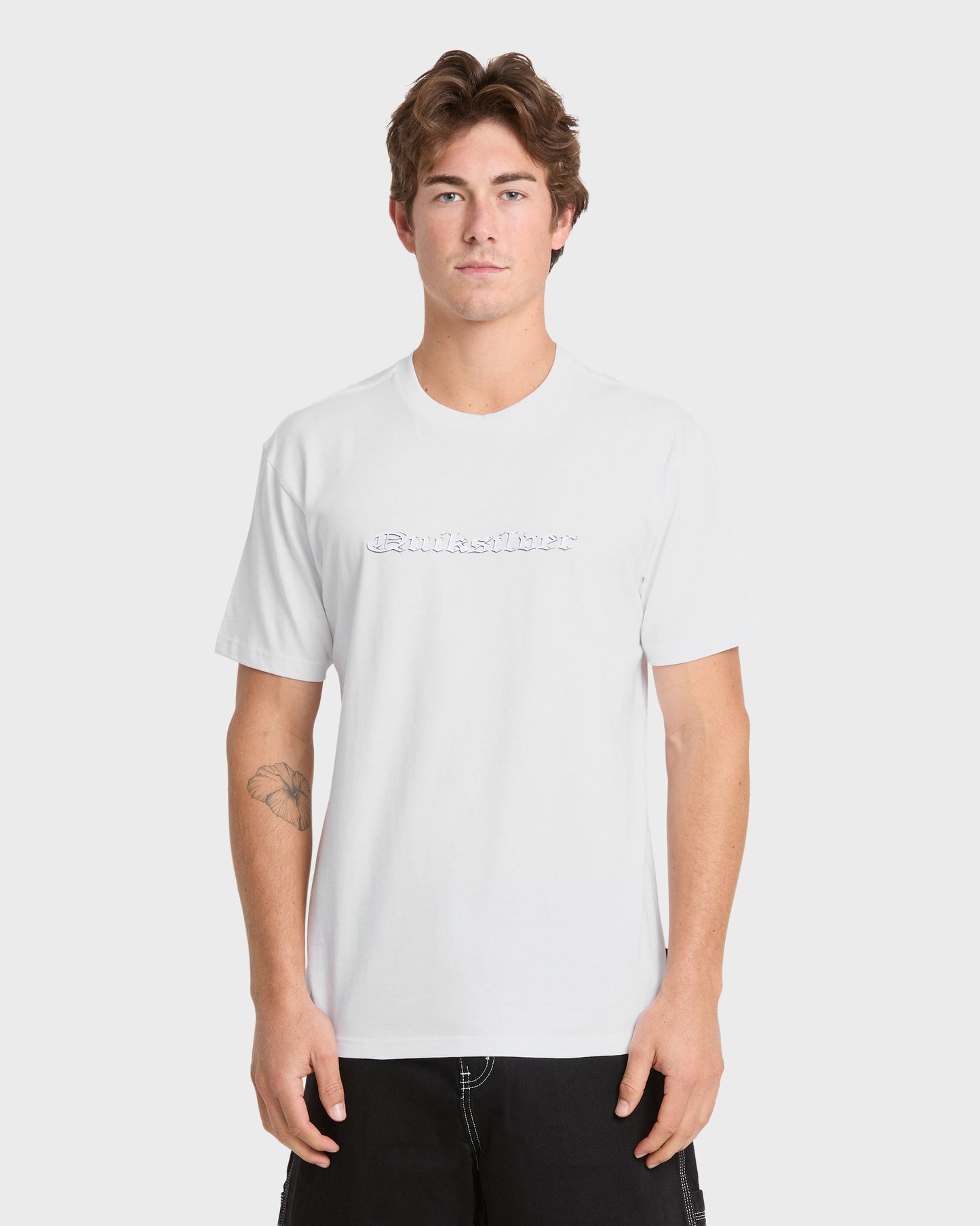 Chrome English Short Sleeve Knit T-Shirt - White
