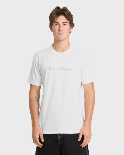 Chrome English Short Sleeve Knit T-Shirt - White