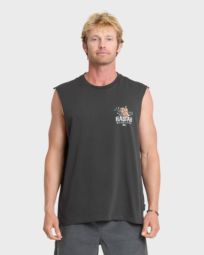 Hawaii Da Rooster Sleeveless Knit T-Shirt - Phantom