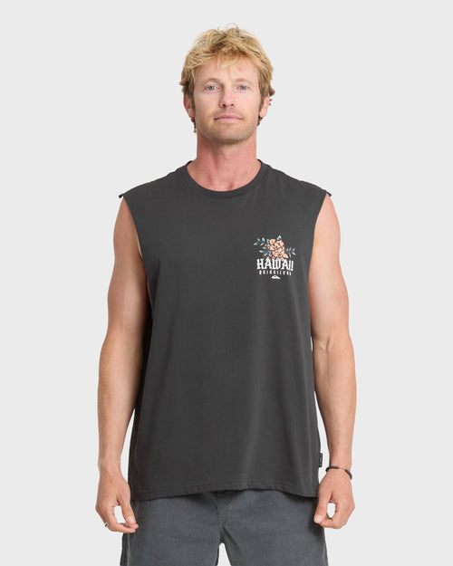 Hawaii Da Rooster Sleeveless Knit T-Shirt - Phantom