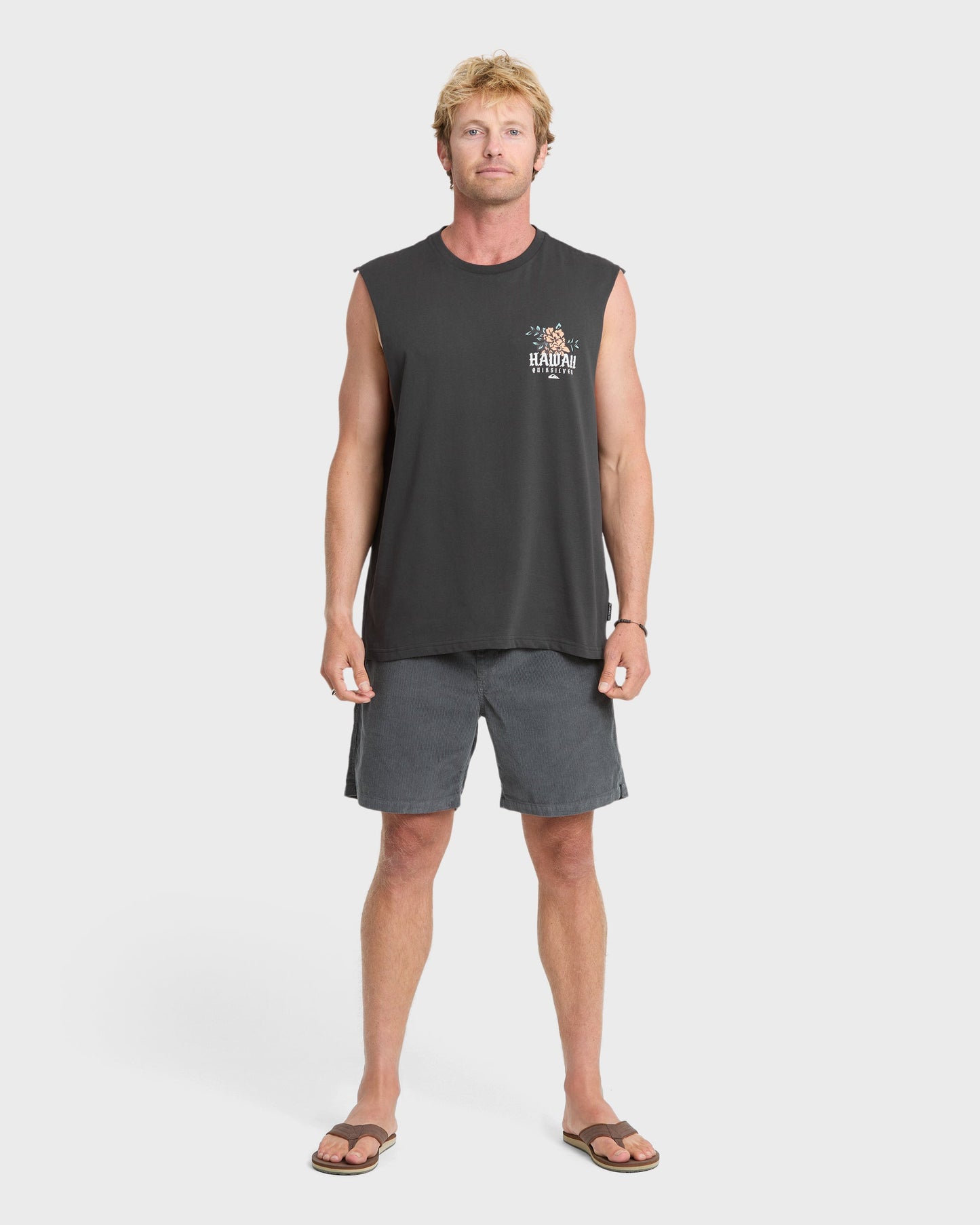 Hawaii Da Rooster Sleeveless Knit T-Shirt - Phantom