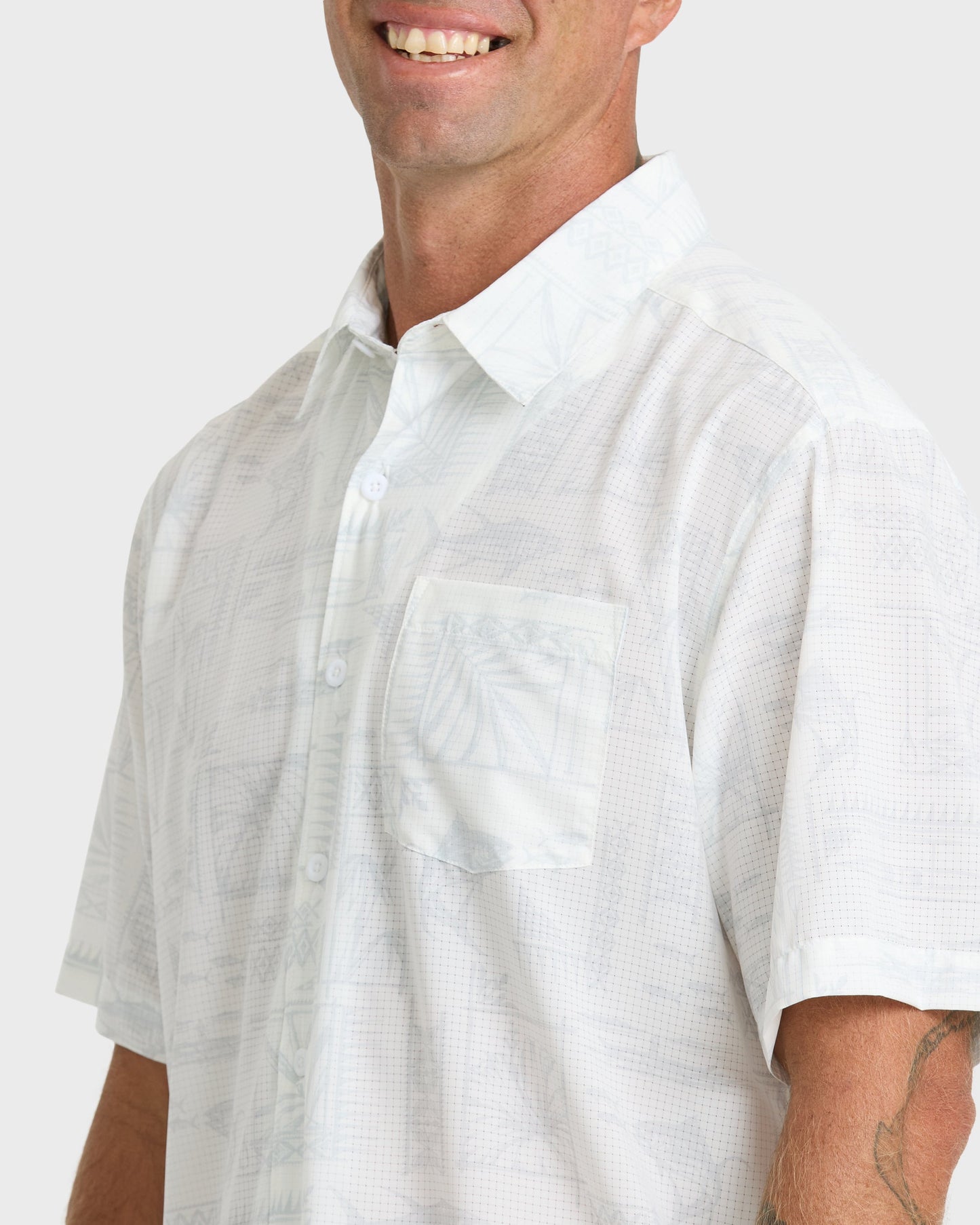 Waterman Paradise Bay Short Sleeve Woven Shirt - White