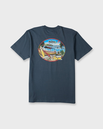 Pacifico Sayulita Cruising Short Sleeve Knit T-Shirt - Navy