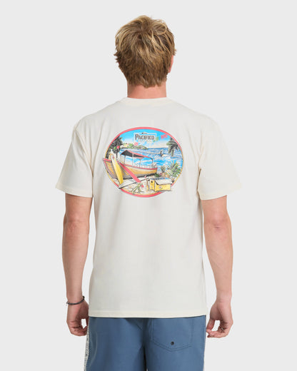 Pacifico Sayulita Cruising Short Sleeve Cotton T-Shirt - Tofu