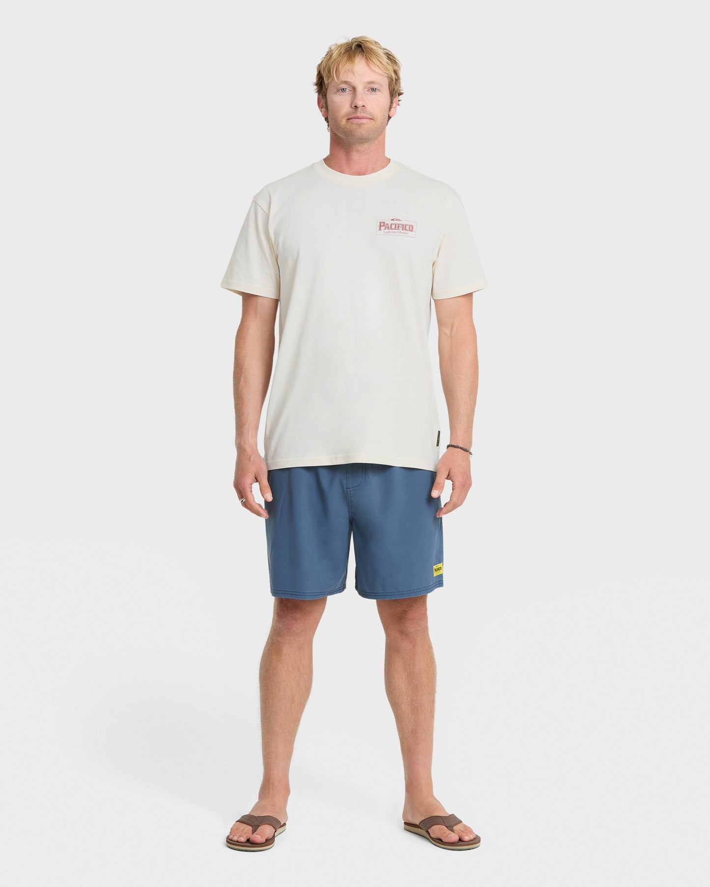 Pacifico Sayulita Cruising Short Sleeve Cotton T-Shirt - Tofu