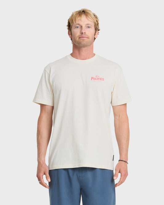 Pacifico Sayulita Cruising Short Sleeve Cotton T-Shirt - Tofu