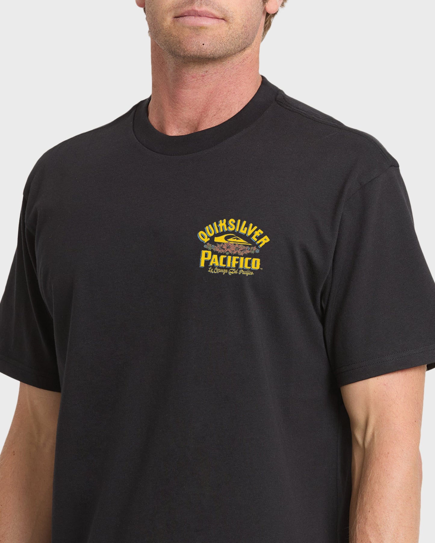 Pacifico Signage Short Sleeve Knit T-Shirt - Black