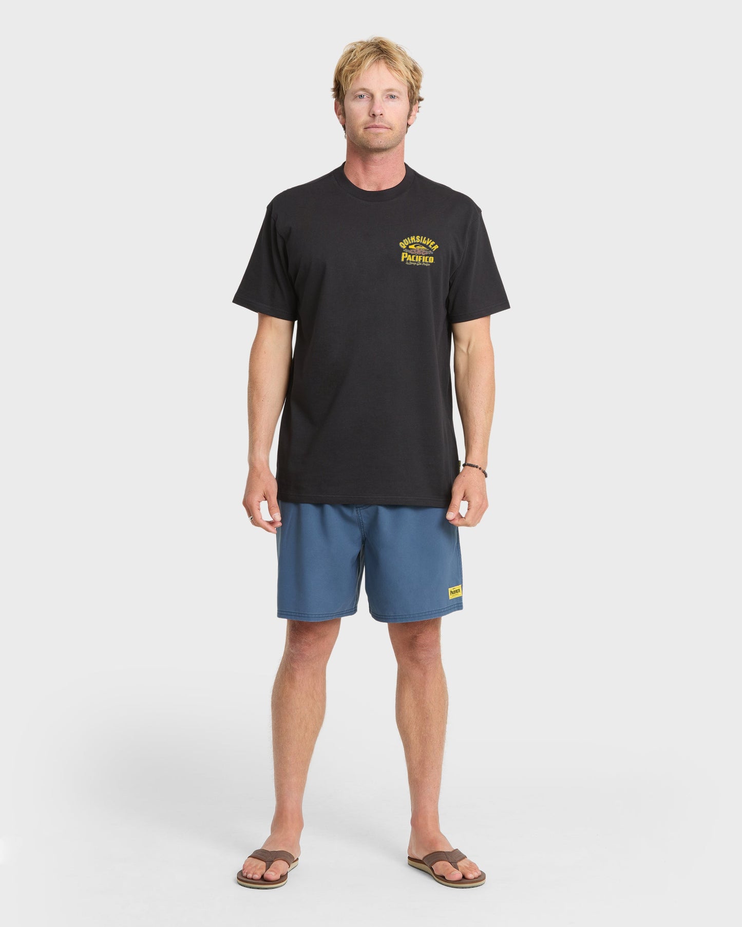 Pacifico Signage Short Sleeve Knit T-Shirt - Black
