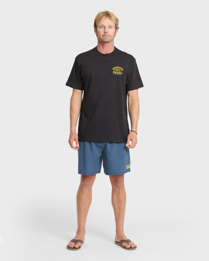 Pacifico Signage Short Sleeve Knit T-Shirt - Black