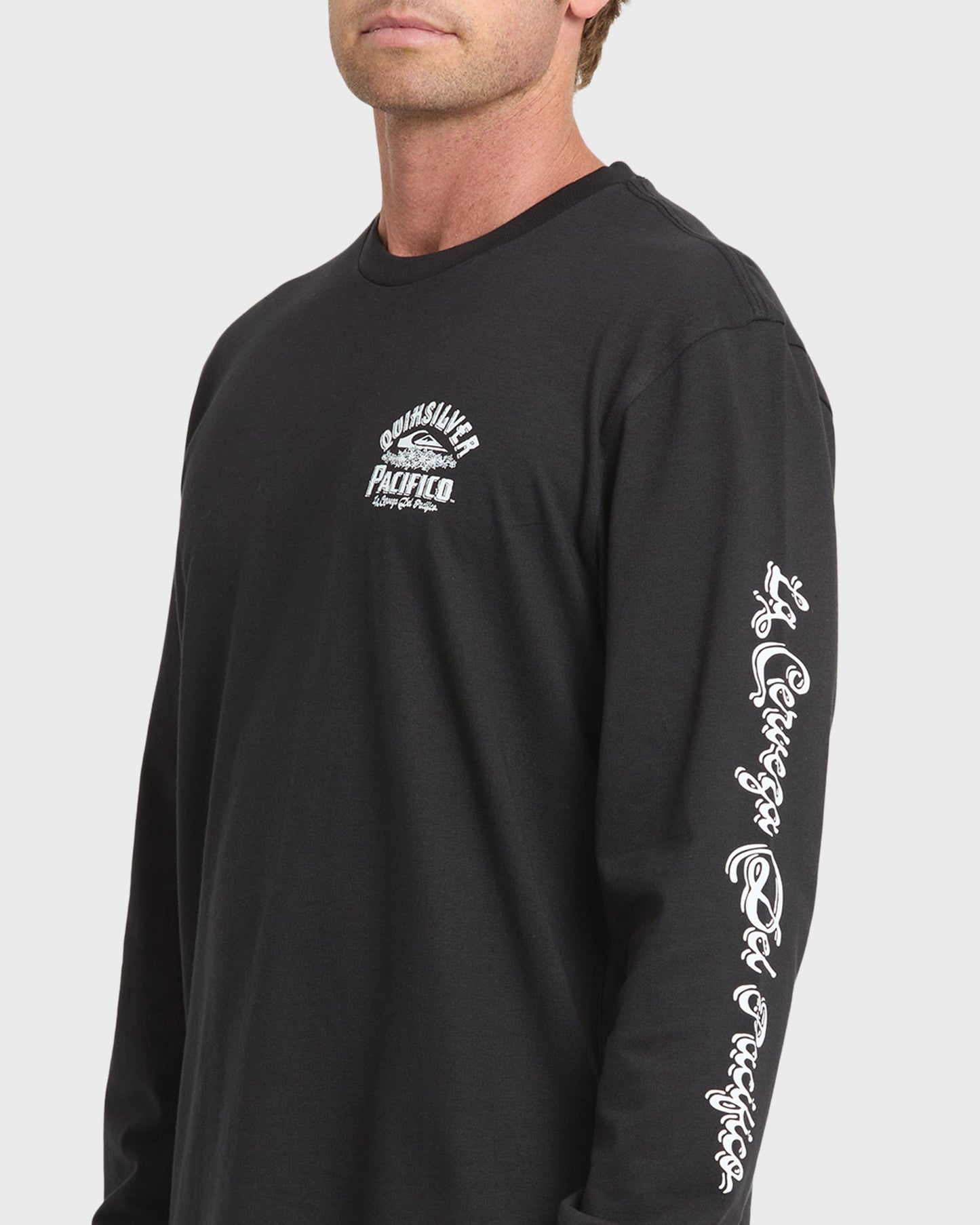 Pacifico Signage Long Sleeve Knit T-Shirt - Black