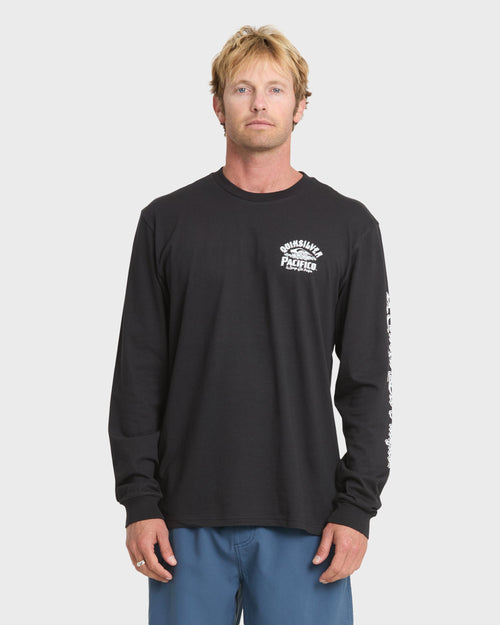 Pacifico Signage Long Sleeve Knit T-Shirt - Black