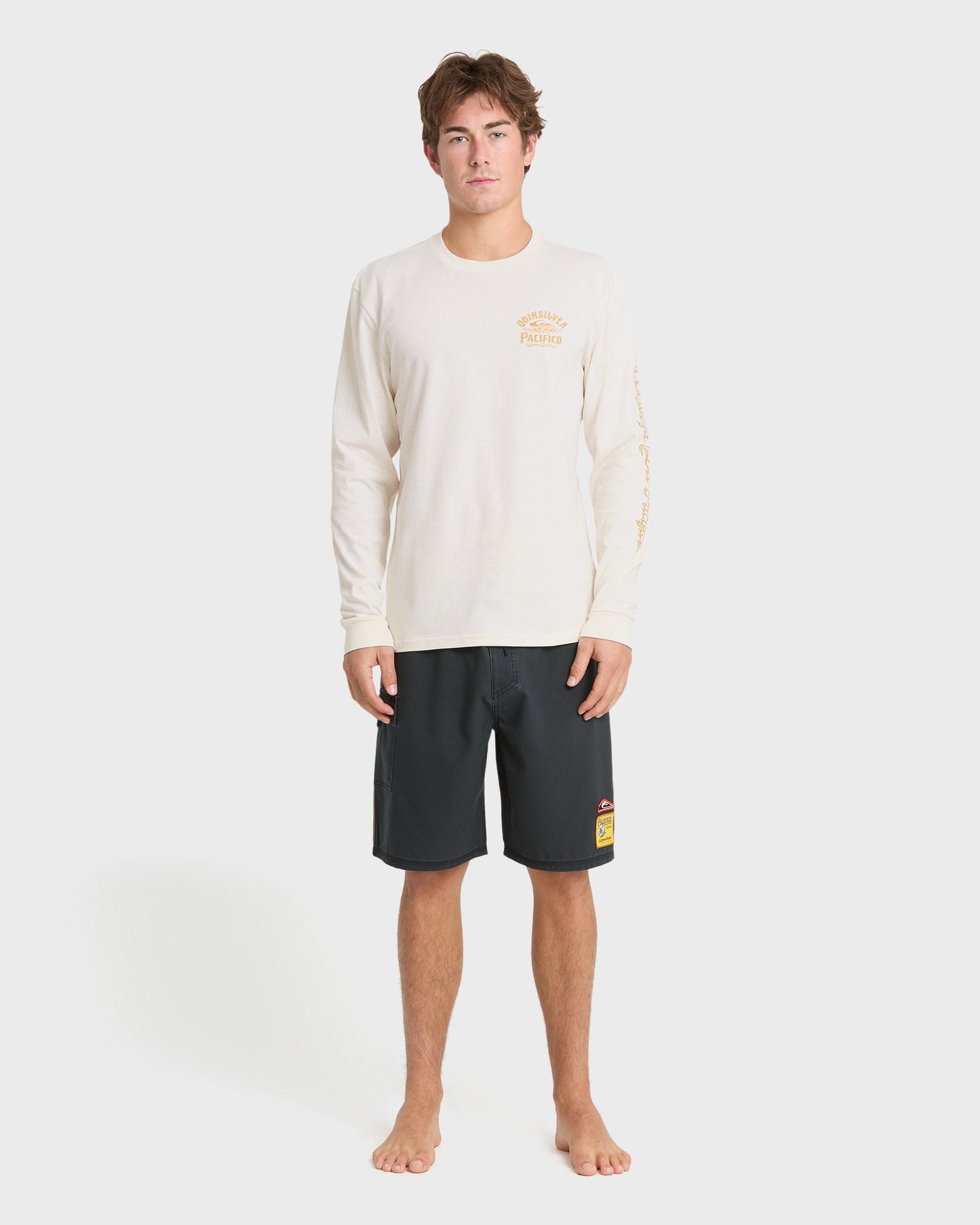 Pacifico Signage Long Sleeve Knit T-Shirt - Tofu