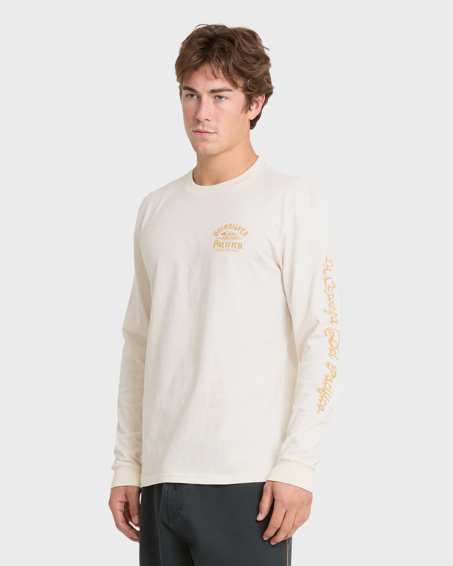 Pacifico Signage Long Sleeve Knit T-Shirt - Tofu