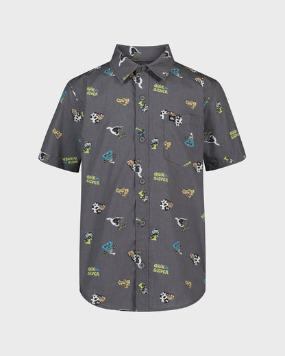 Boys Strange Waves Classic Short Sleeve Woven Shirt