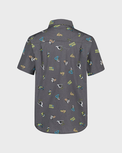 Boys Strange Waves Classic Short Sleeve Woven Shirt