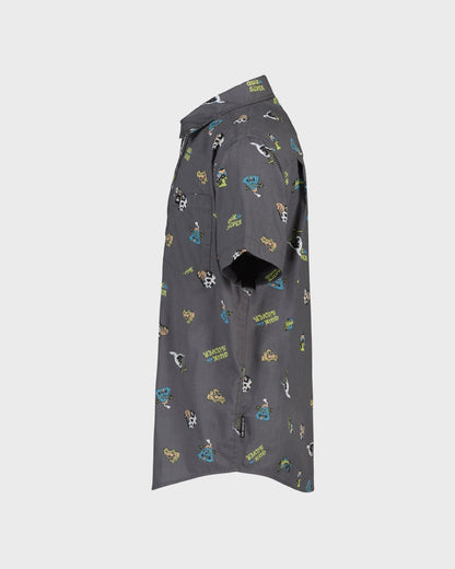 Boys Strange Waves Classic Short Sleeve Woven Shirt