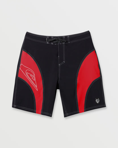 Mercury Slash Panel 20" Boardshorts - Black