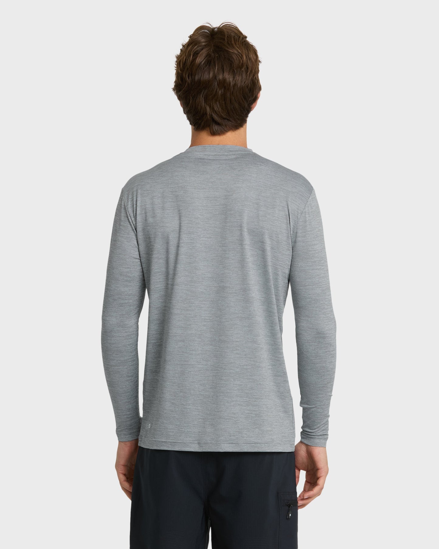 DNA Logo Surf  Long Sleeve Surf Tee - Smoked Gray Heather